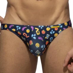 Slip Bikini Emoji Bleu Marine