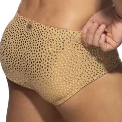Slip Bikini Gold Stones Beige