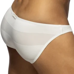 Slip Bikini Rayure Epaisse - Ivoire