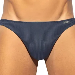 Slip Bikini Recycled Rib Bleu Marine