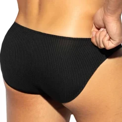 Slip Bikini Recycled Rib Noir