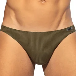 Slip Bikini Recycled Rib Kaki