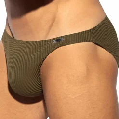 Slip Bikini Recycled Rib Kaki