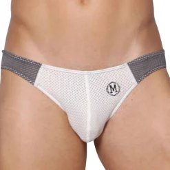 Slip Bikini Tahiti Blanc - Gris