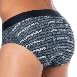 Slip Classic Pattern Mix Coton Marine - Logo