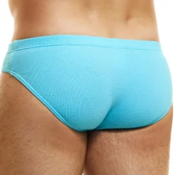 Slip Classique Peace Coton Bleu Turquoise