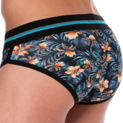 Slip Coton Floral Bleu Marine