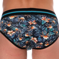 Slip Coton Floral Bleu Marine