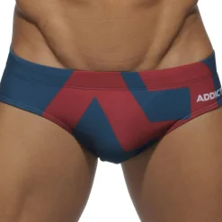 Slip de Bain AD Logo Bleu Marine - Rouge