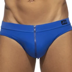 Slip de Bain Allover Zip Bleu Roi