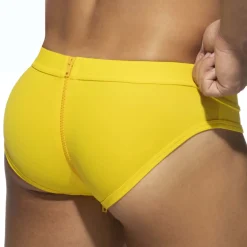 Slip de Bain Allover Zip Jaune