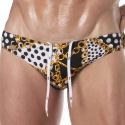 Slip de Bain Baroque Noir