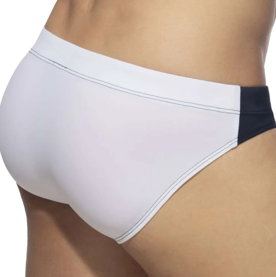 Slip de Bain Bicolore Bleu Marine - Blanc