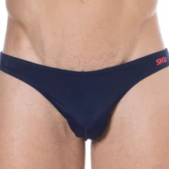 Slip de Bain Bikini Bleu Marine