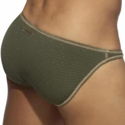 Slip de Bain Bikini Réversible Régal Kaki