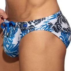 Slip de Bain Bikini Tropicana Bleu