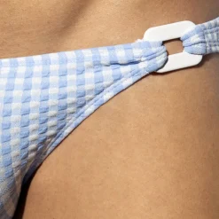 Slip de Bain Bikini Vichy Bleu Ciel