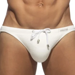 Slip de Bain Bikini Wrinky Blanc