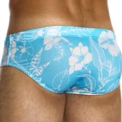 Slip de Bain Classic Floreale Bleu Ciel
