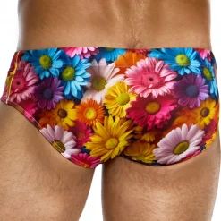 Slip de Bain Classique Daisies Multicolore