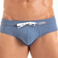 Slip de Bain Denim Bleu