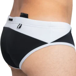 Slip de Bain Dynamite Noir - Blanc