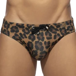 Slip de Bain Léopard Brun