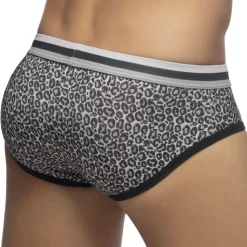 Slip de Bain Léopard Gris