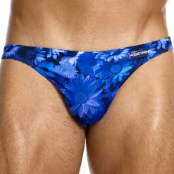 Slip de Bain Low Cut Daisies Bleu