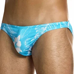Slip de Bain Low Cut Floreale Bleu Ciel
