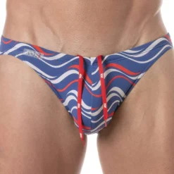 Slip de Bain Mini Imprimé Bleu