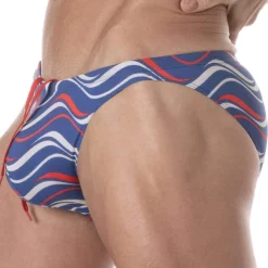 Slip de Bain Mini Imprimé Bleu