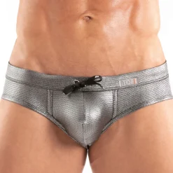 Slip de Bain Métal Argent