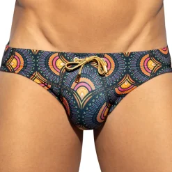 Slip De Bain Paon Noir