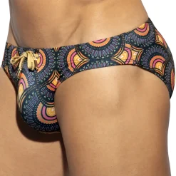 Slip De Bain Paon Noir