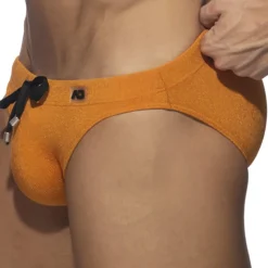 Slip de Bain Piqué Orange