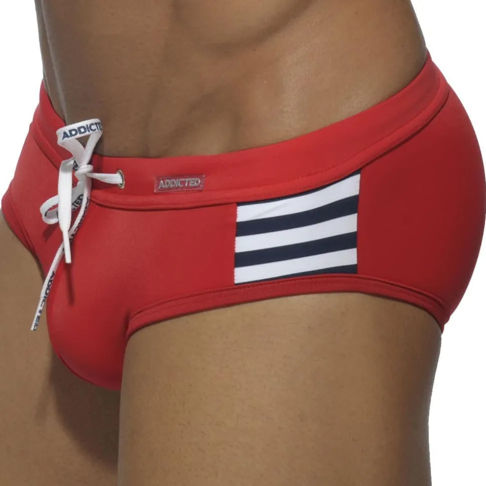 Slip de Bain Sailor Colored Rouge