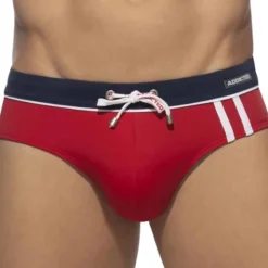 Slip de Bain Sport Detail Binding Rouge