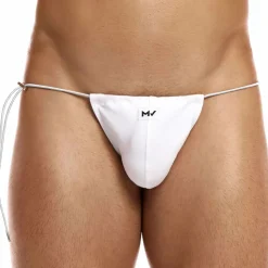 Slip de Bain Tanga Chameleon Blanc