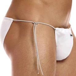 Slip de Bain Tanga Chameleon Blanc