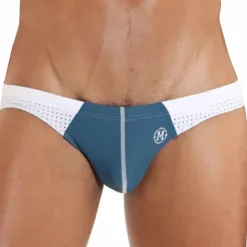 Slip de Bain Umbra Bleu - Blanc