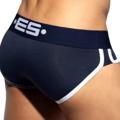 Slip Double Side Coton Marine - Blanc