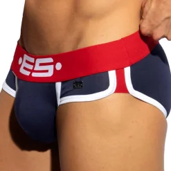 Slip Double Side Coton Marine - Rouge