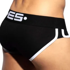 Slip Double Side Coton Noir - Blanc