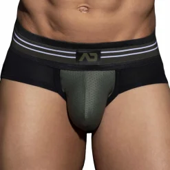 Slip Double Stripe Noir - Kaki