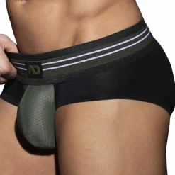 Slip Double Stripe Noir - Kaki