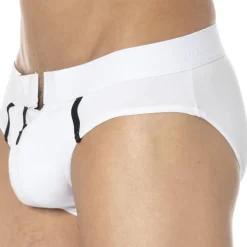 Slip Elegant Zip Blanc