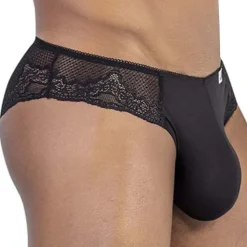 Slip Ergonomique Dentelle Noir