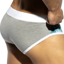 Slip Flowery Panel Gris