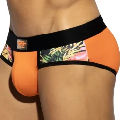 Slip Flowery Panel Orange